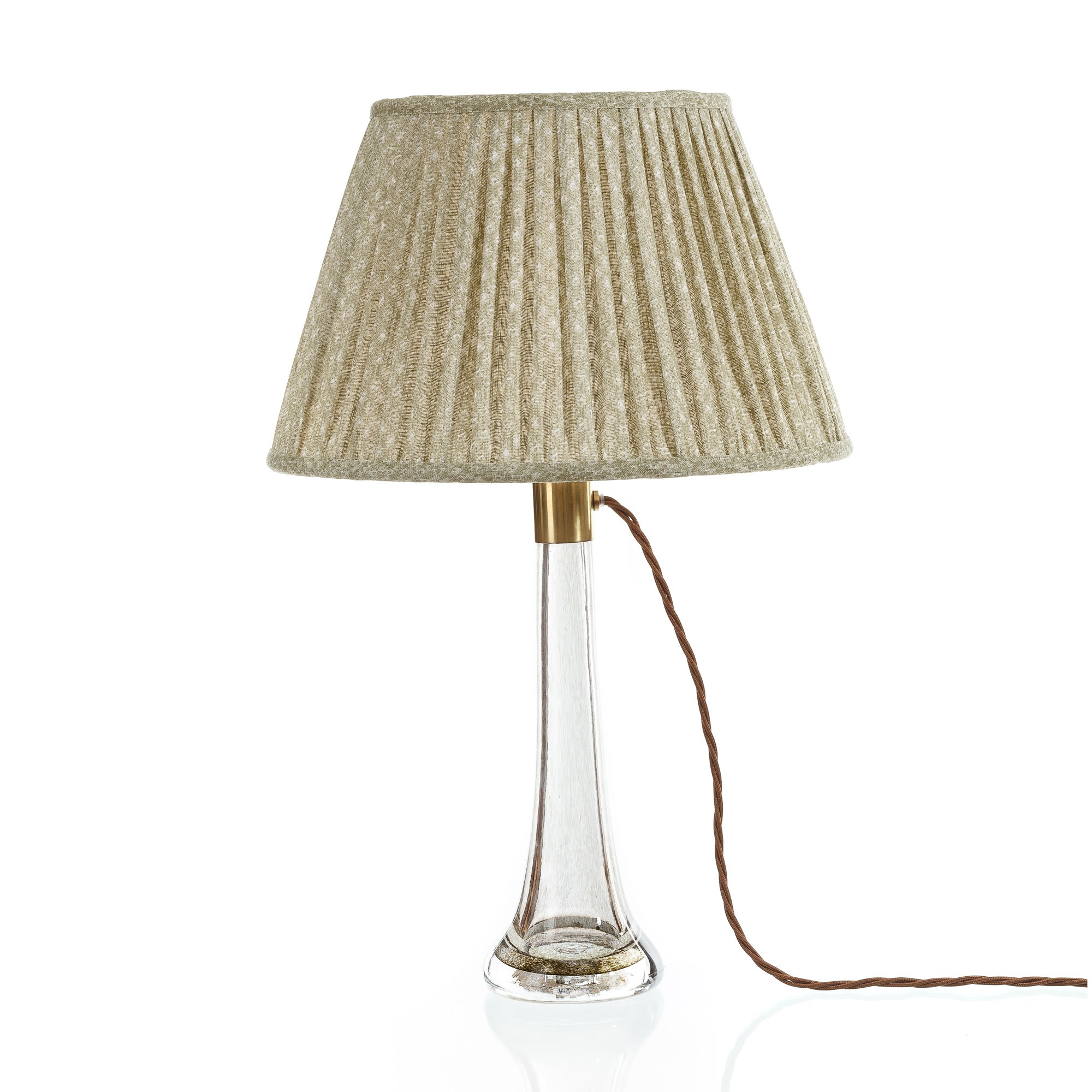 Fermoie Lampshade - Figured Linen in Green