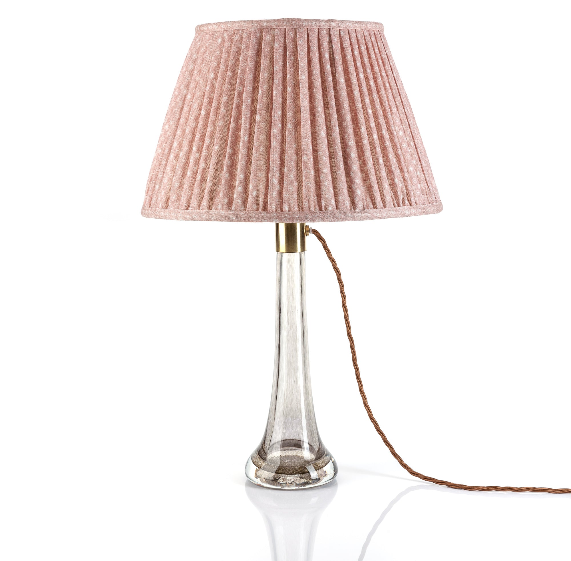 Fermoie Lampshade - Figured Linen in Pink