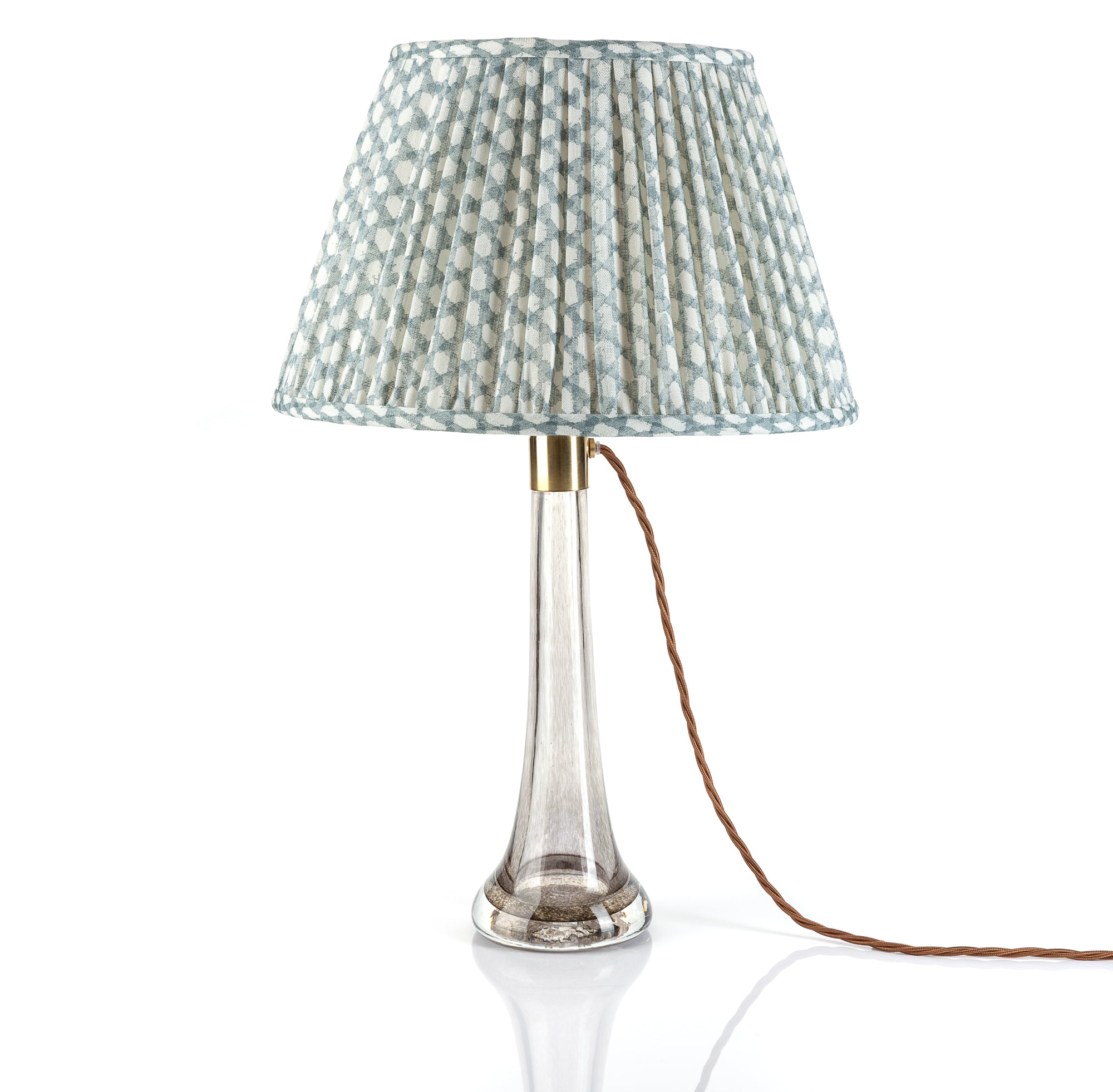 Fermoie Lampshade - Wicker in Light Blue