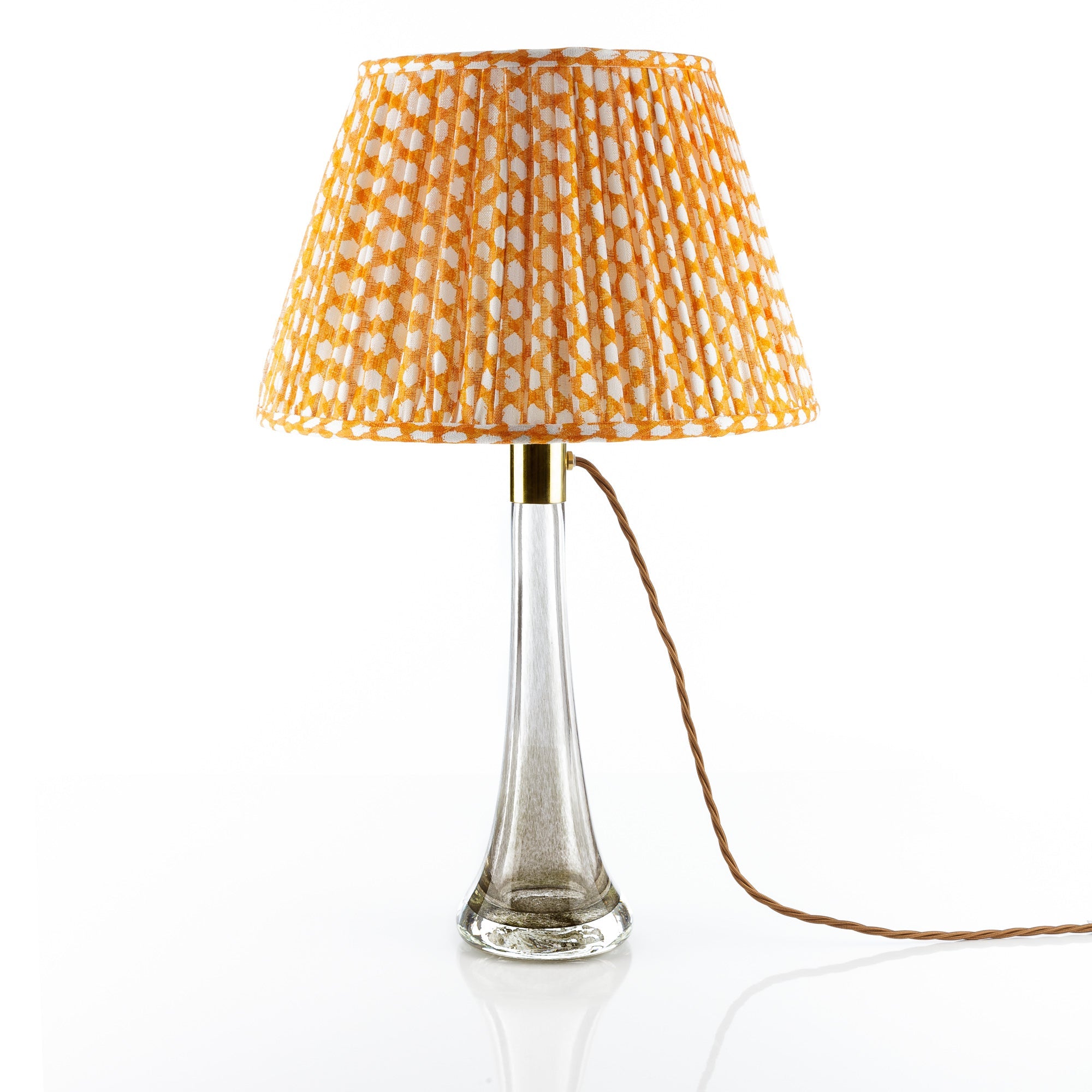 Fermoie Lampshade - Wicker in Orange  | Newport Lamp And Shade | Located in Newport, RI