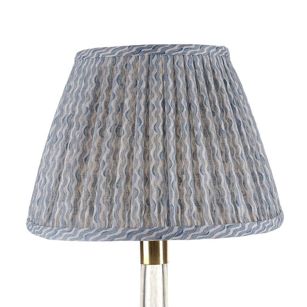 18" Fermoie Lampshade - Popple in Light Blue - Newport Lamp & Shade Company