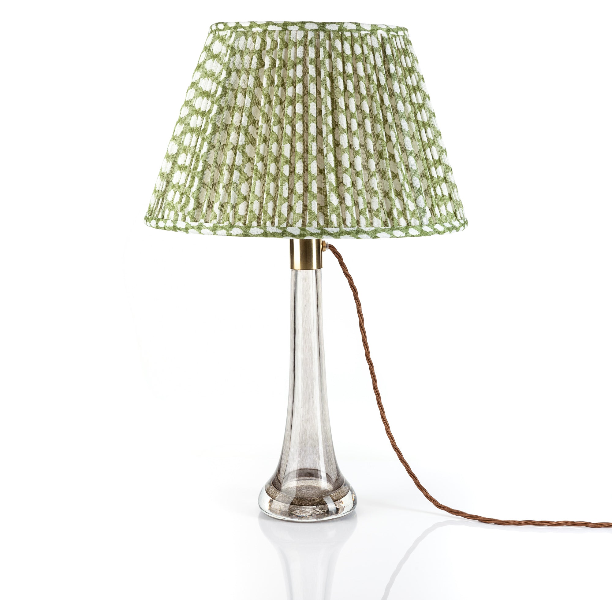18" Fermoie Lampshade - Wicker in Green - Newport Lamp & Shade Company
