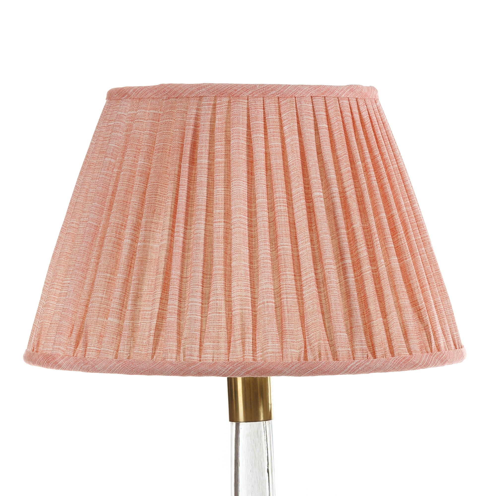 4.5" Fermoie Lampshade - Plain Linen in Pink Moire - Newport Lamp & Shade Company