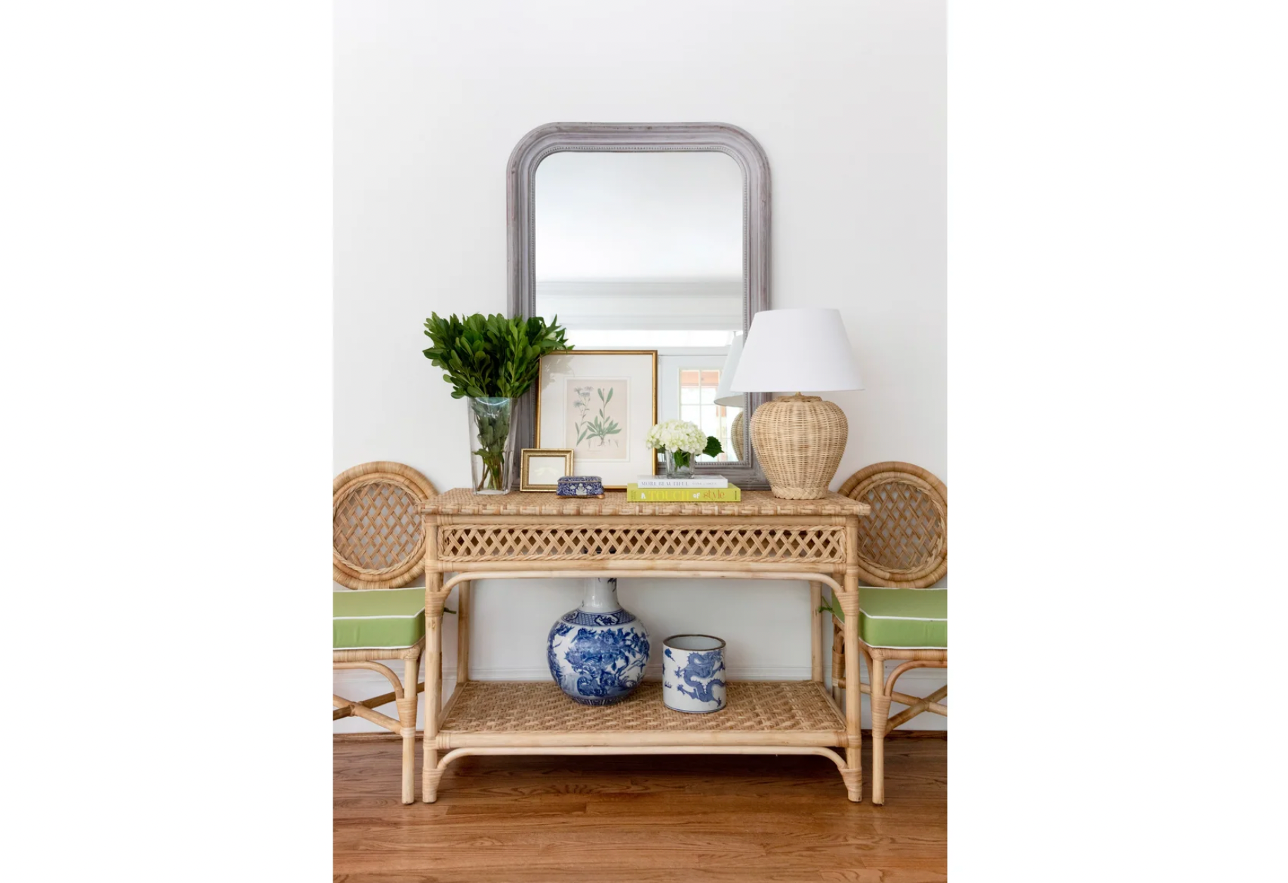 Trellis Console  | Newport Lamp And Shade | Located in Newport, RI