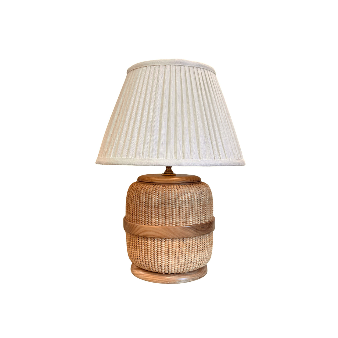 Nantucket Basket Barrel Lamp in Natural - Newport Lamp & Shade Company