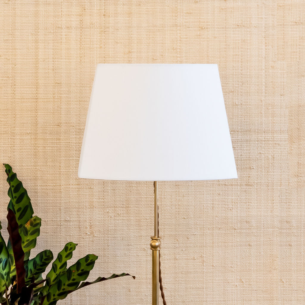 Cut Oval Linen Lampshade | Newport Lamp And Shade | Located in Newport, RI