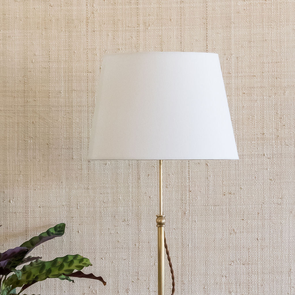 Cut Oval Linen Lampshade | Newport Lamp And Shade | Located in Newport, RI