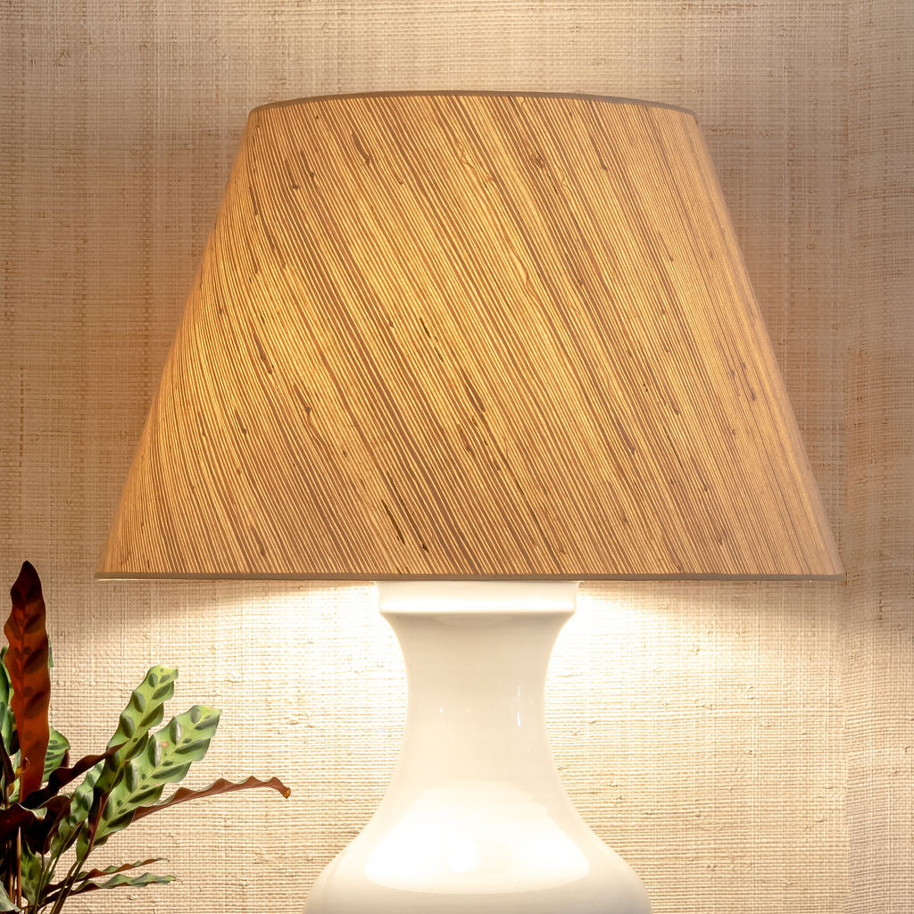 New Grasscloth Lampshade in Tan | Newport Lamp And Shade | Located in Newport, RI