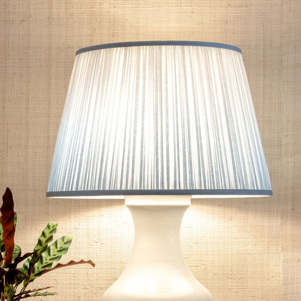 Shirred Ombre Lampshade - Blue | Newport Lamp And Shade | Located in Newport, RI