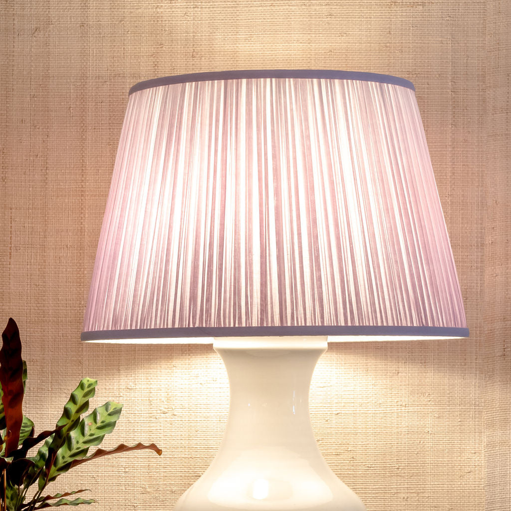 Shirred Ombre Lampshade - Orchid | Newport Lamp And Shade | Located in Newport, RI