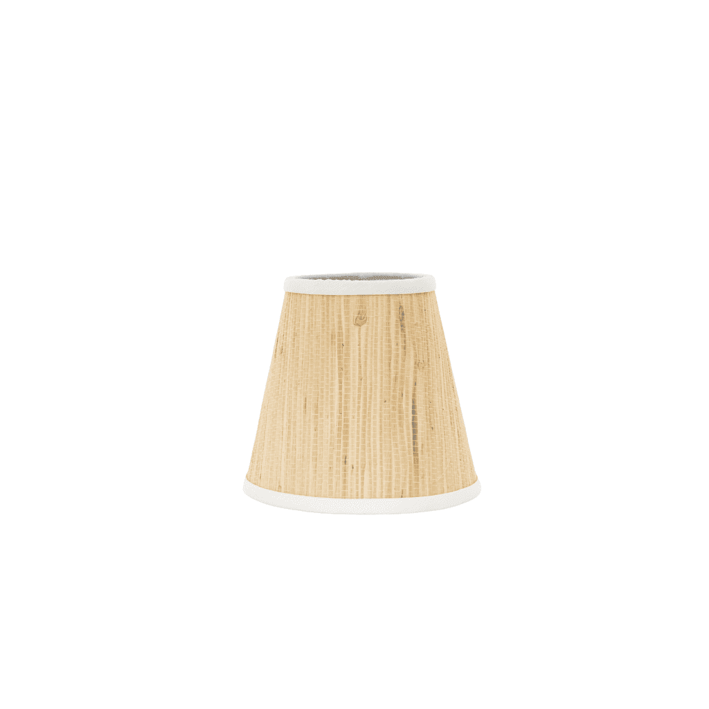 Natural Grasscloth Lampshade Candle-Clip | Newport Lamp And Shade | Located in Newport, RI