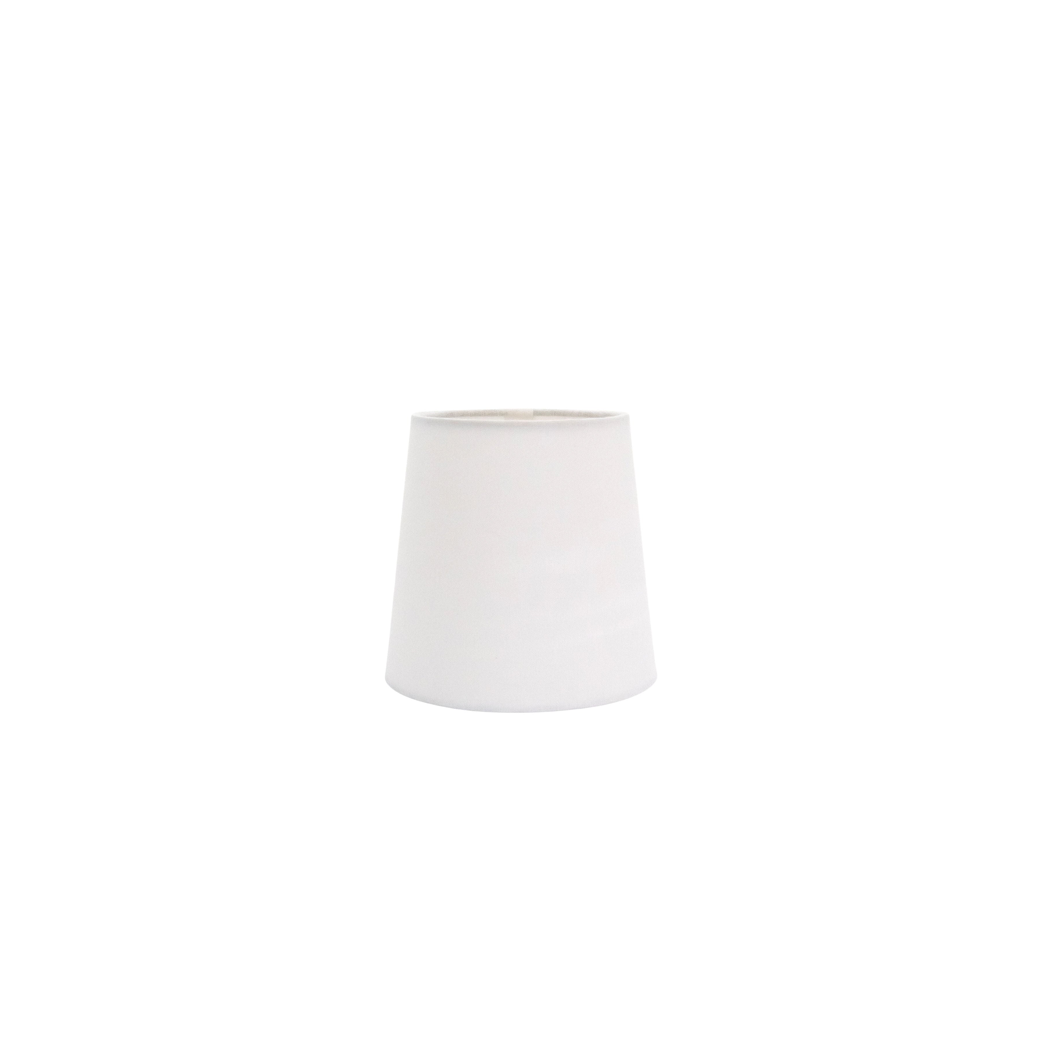 Linen Candle-Clip Lampshade with Rolled Edge | Newport Lamp And Shade | Located in Newport, RI