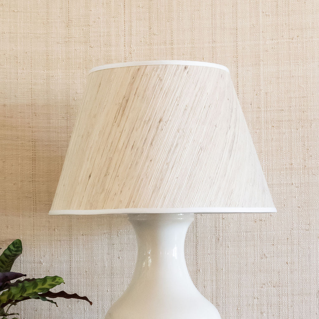 Natural Grasscloth Lampshade | Newport Lamp And Shade | Located in Newport, RI