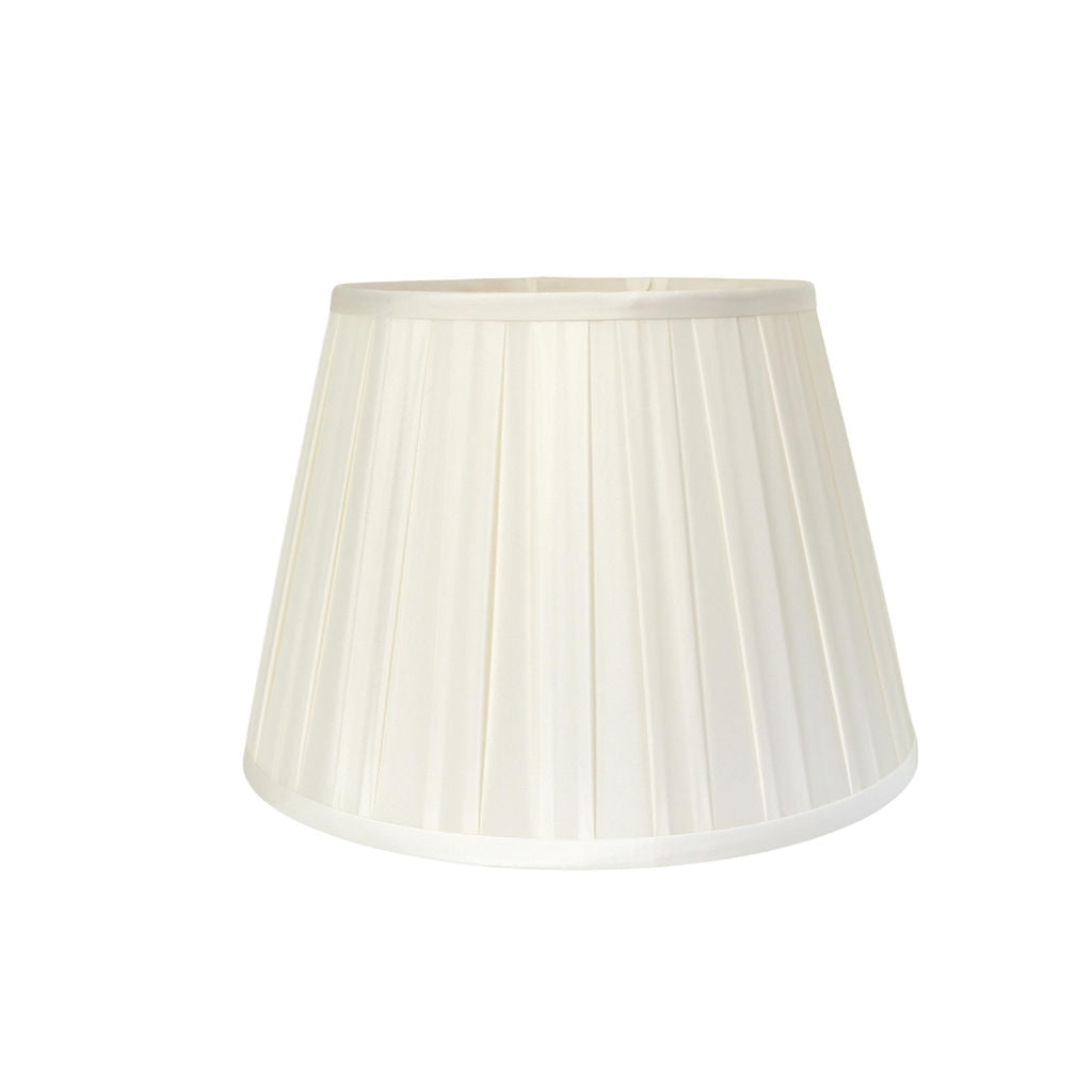 Pleated Silk Lampshade in Eggshell | Newport Lamp And Shade | Located in Newport, RI