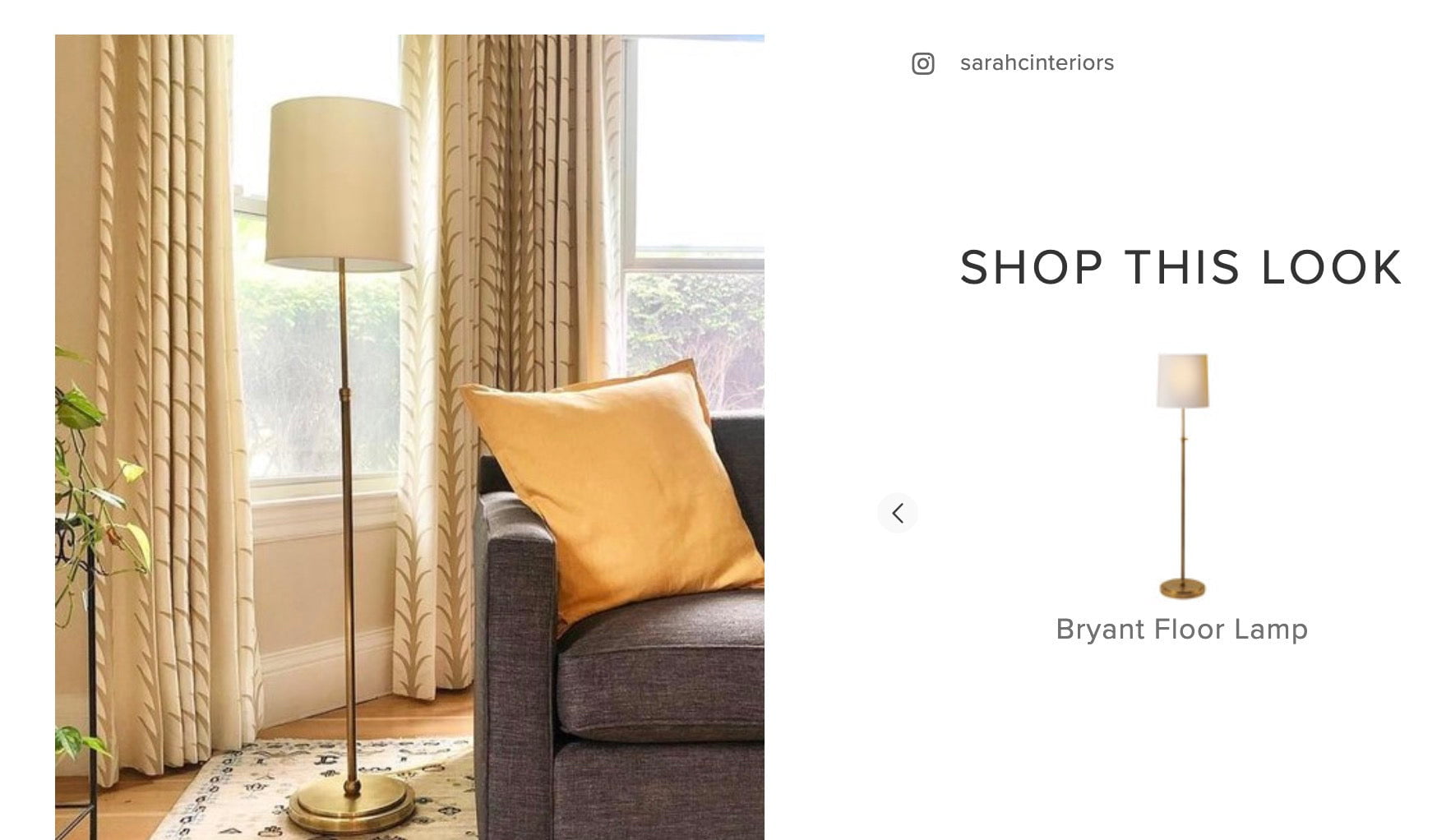 Bryant Floor Lamp in Antique Brass Finish | Newport Lamp And Shade | Located in Newport, RI