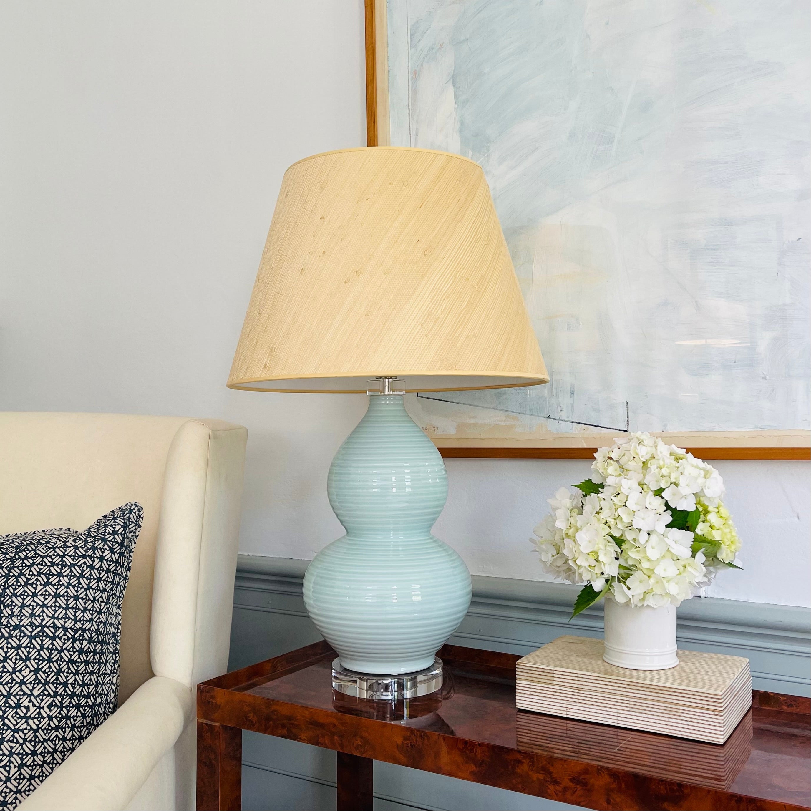 Capri Table Lamp in Pale Blue - Lighting - Newport Lamp & Shade Company - Newport Lamp & Shade Company