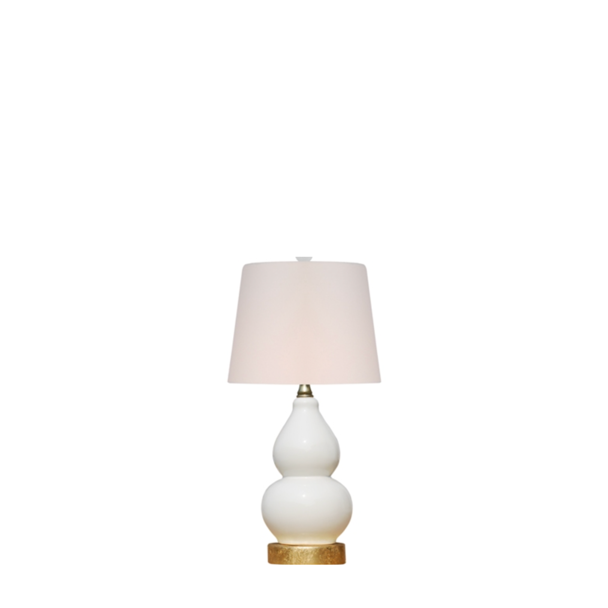 Mini Double Gourd Table Lamp in White | Newport Lamp And Shade | Located in Newport, RI