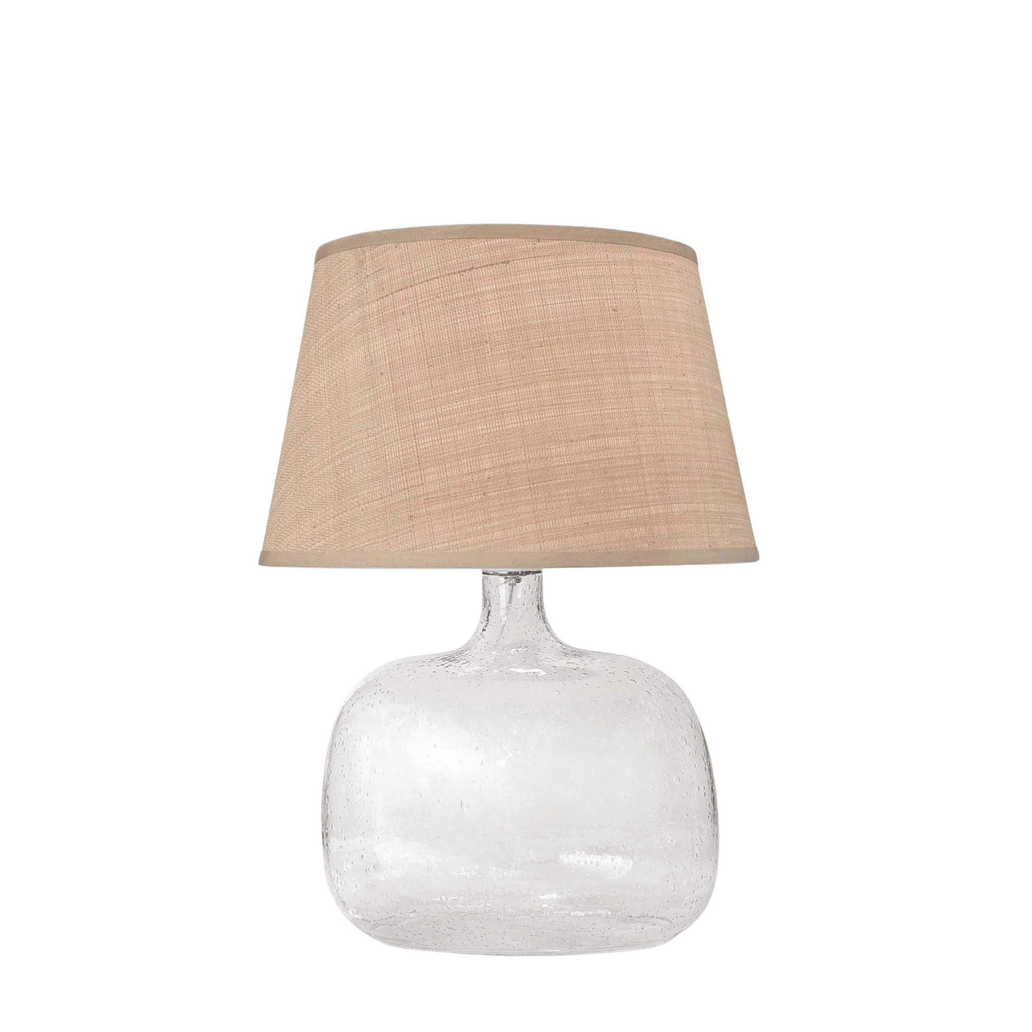 Seeded Oval Glass Table Lamp | Newport Lamp And Shade | Located in Newport, RI