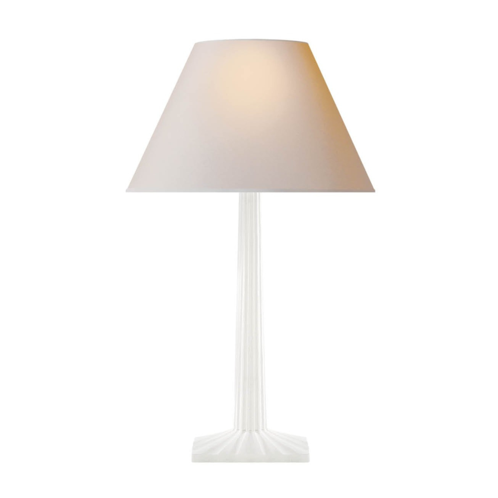 Stried Table Lamp in a Cast Plaster Finish | Newport Lamp And Shade | Located in Newport, RI