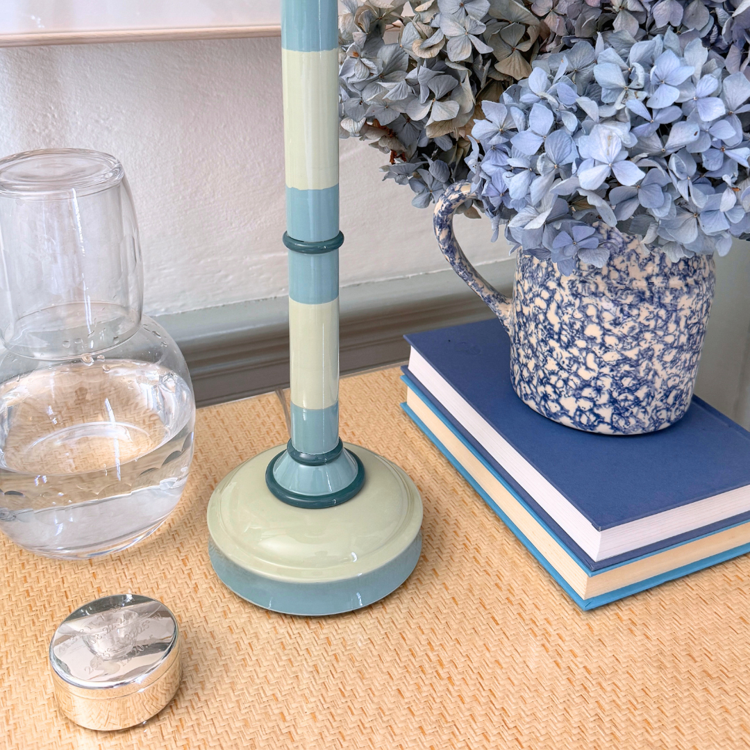 Caroline Table Lamp in Blue/Green - Newport Lamp & Shade Company