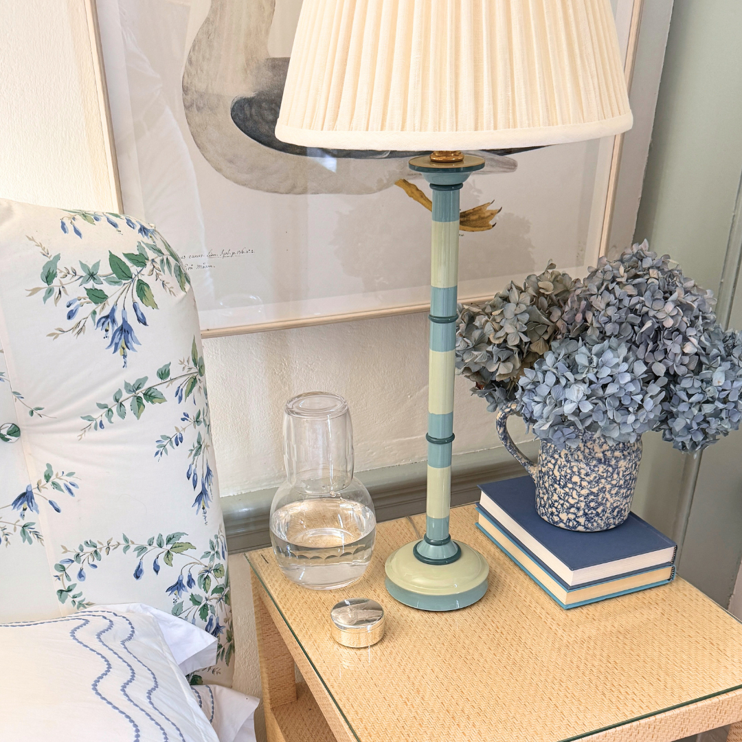 Caroline Table Lamp in Blue/Green - Newport Lamp & Shade Company