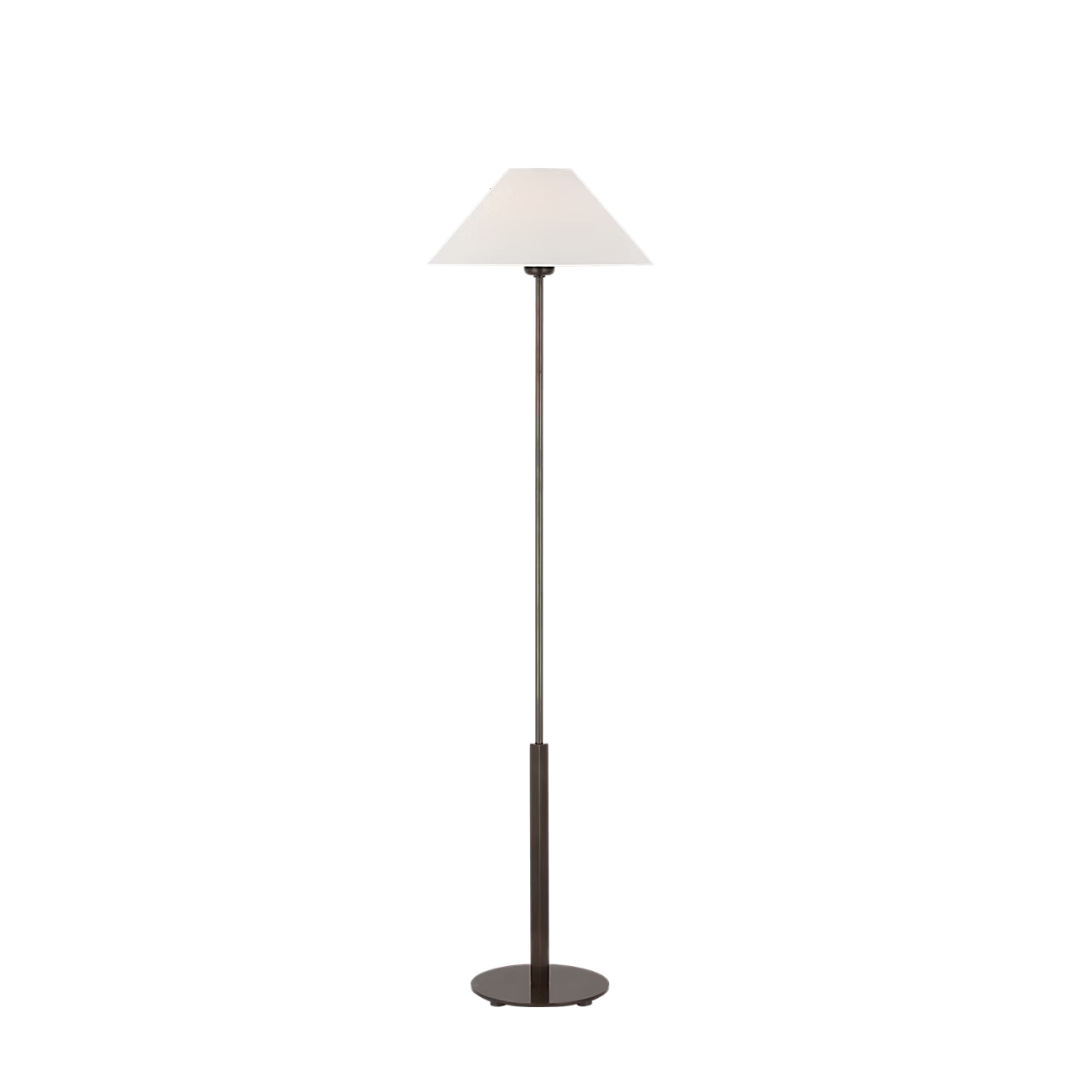 Cordless Hackney Floor Lamp with Flared Linen Lampshae