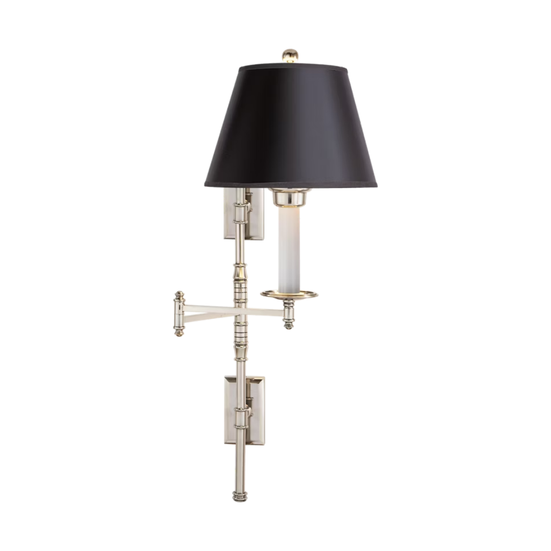 Dorchester Double Backplate Swing Arm Wall Lamp