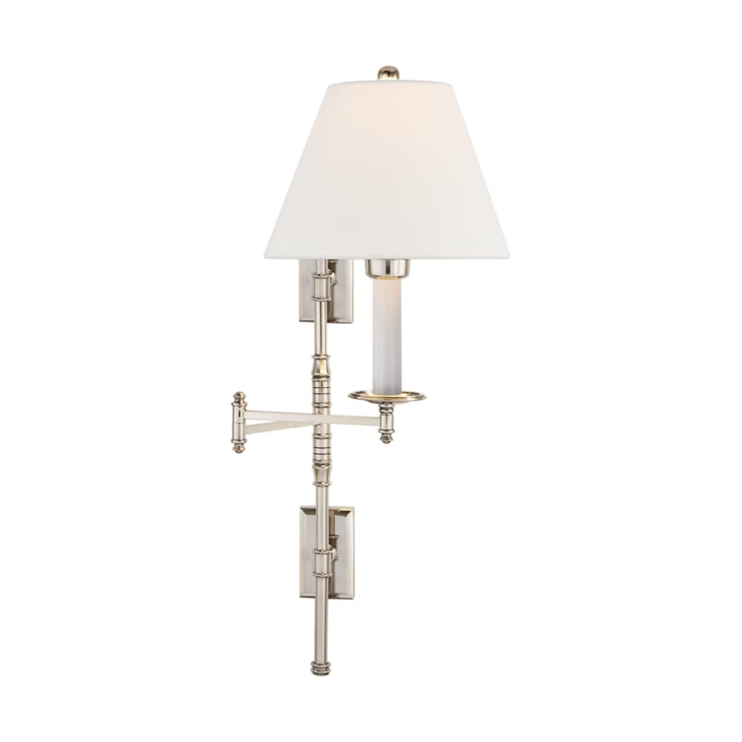 Dorchester Double Backplate Swing Arm Wall Lamp