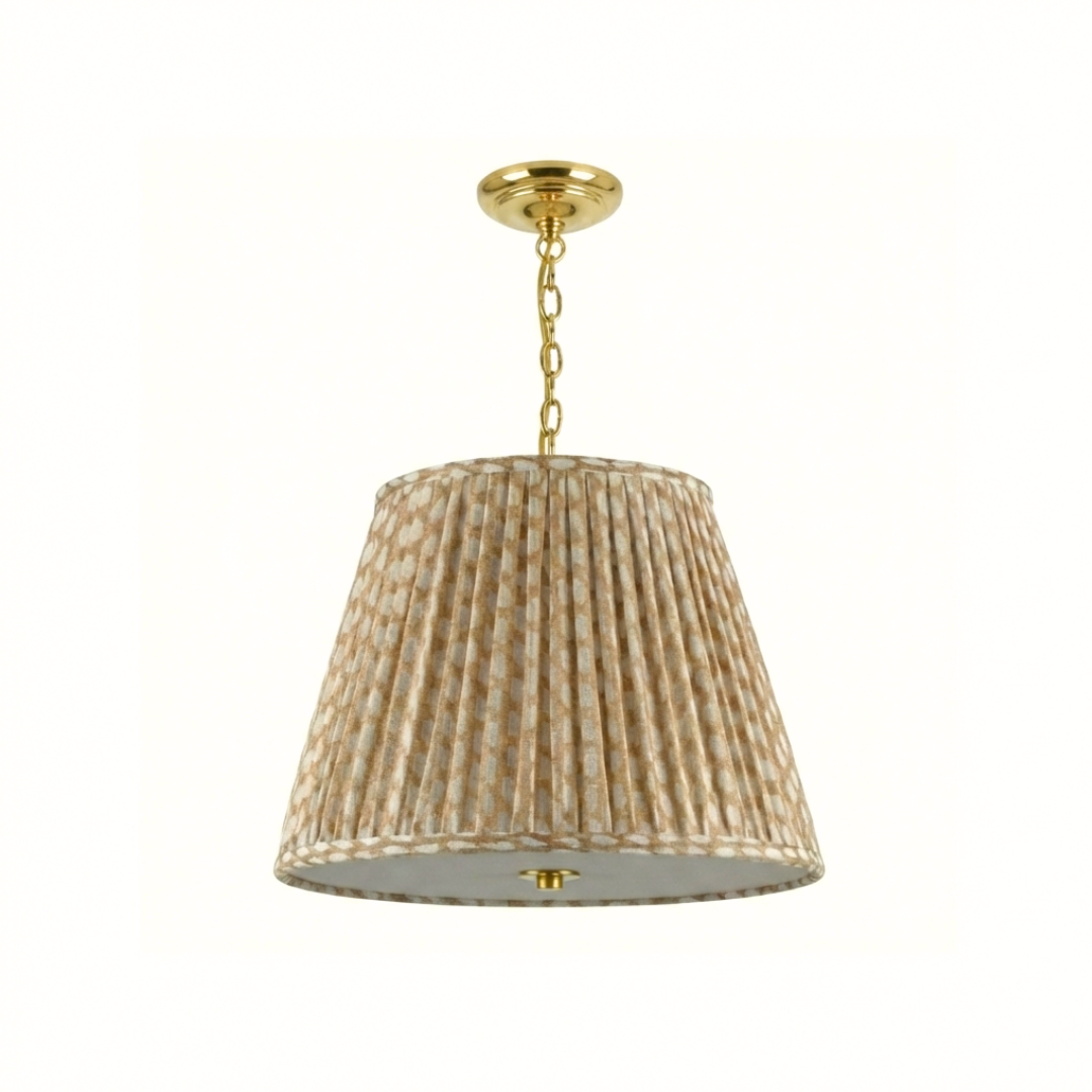 Emlyn Pleated Lampshade Pendant + Fermoie - Newport Lamp & Shade Company