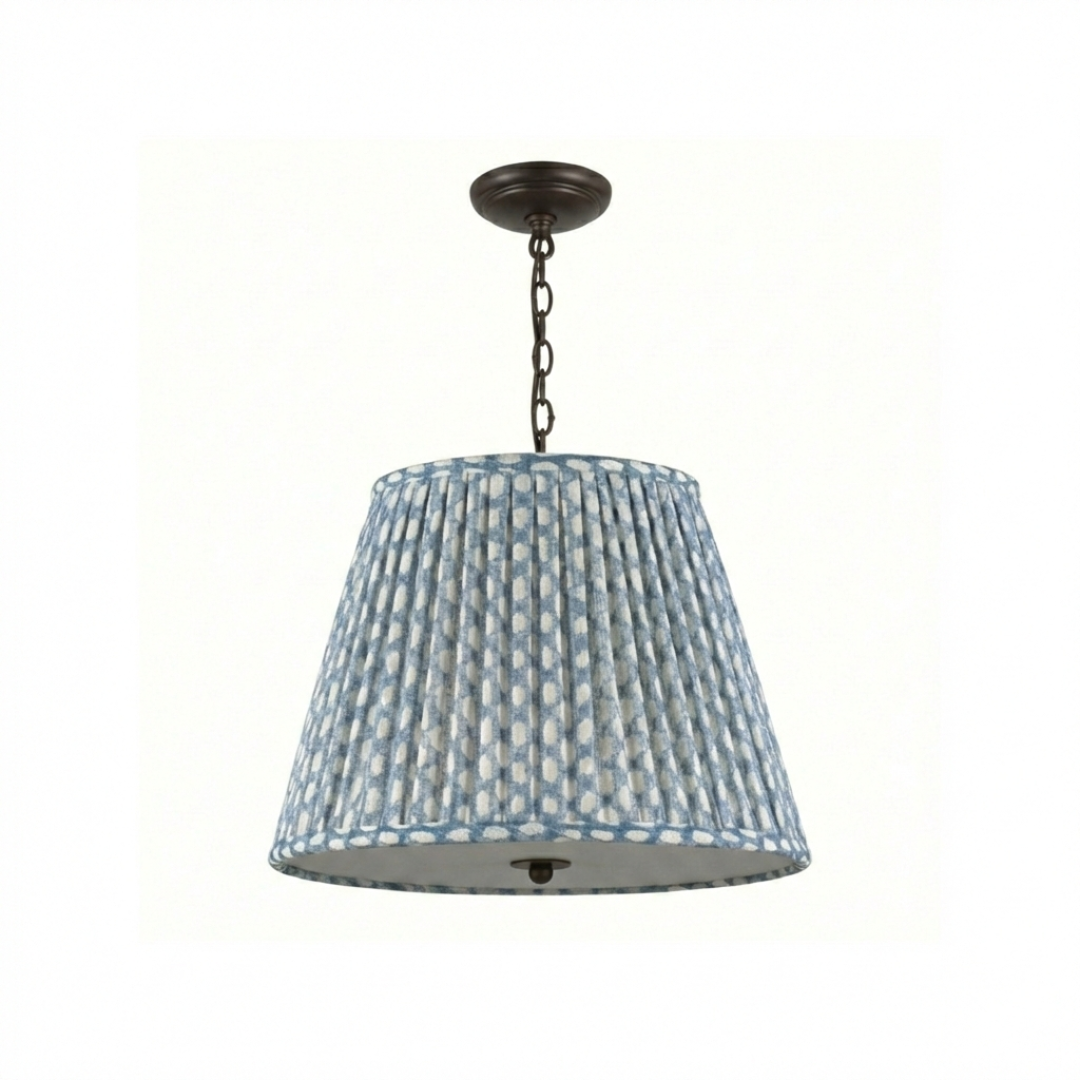 Emlyn Pleated Lampshade Pendant + Fermoie - Newport Lamp & Shade Company