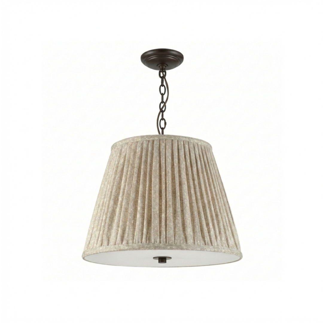 Emlyn Pleated Lampshade Pendant + Fermoie