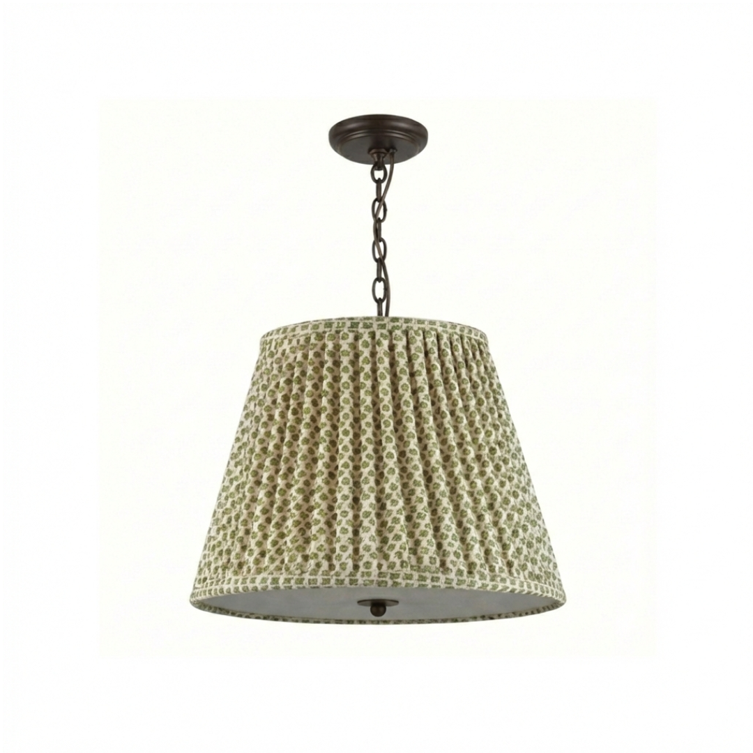 Emlyn Pleated Lampshade Pendant + Fermoie - Newport Lamp & Shade Company