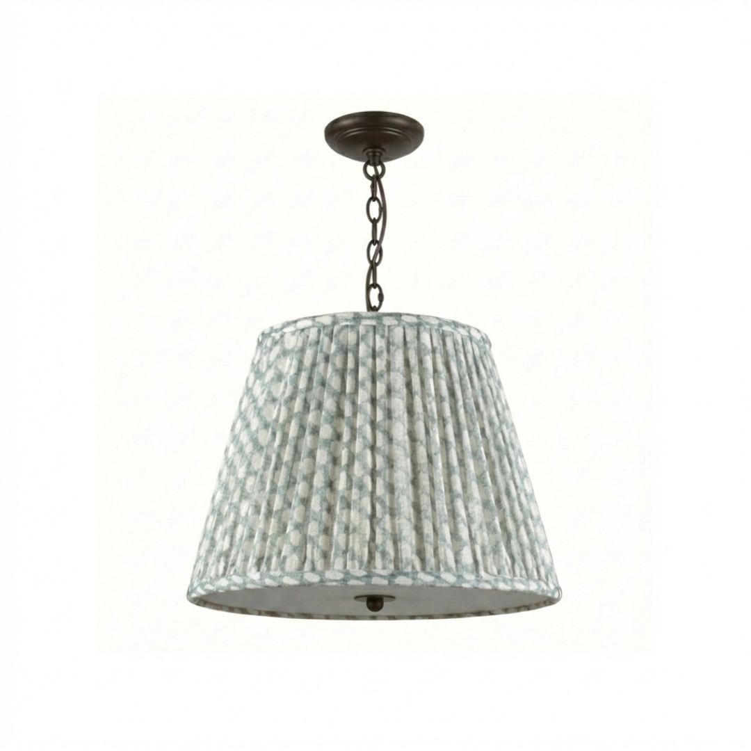 Emlyn Pleated Lampshade Pendant + Fermoie - Newport Lamp & Shade Company