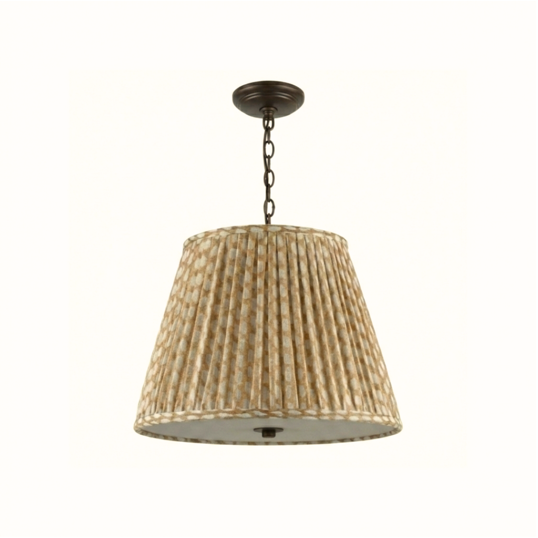 Emlyn Pleated Lampshade Pendant + Fermoie - Newport Lamp & Shade Company