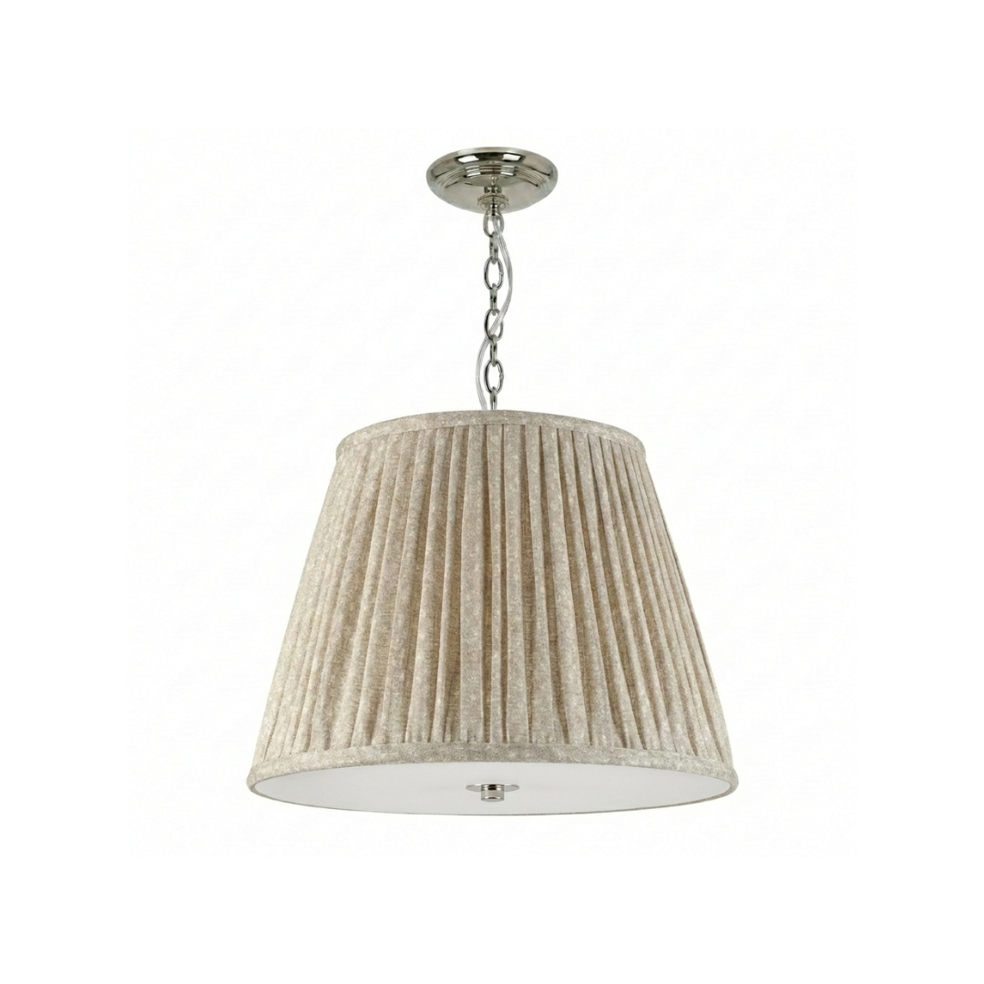 Emlyn Pleated Lampshade Pendant + Fermoie - Newport Lamp & Shade Company