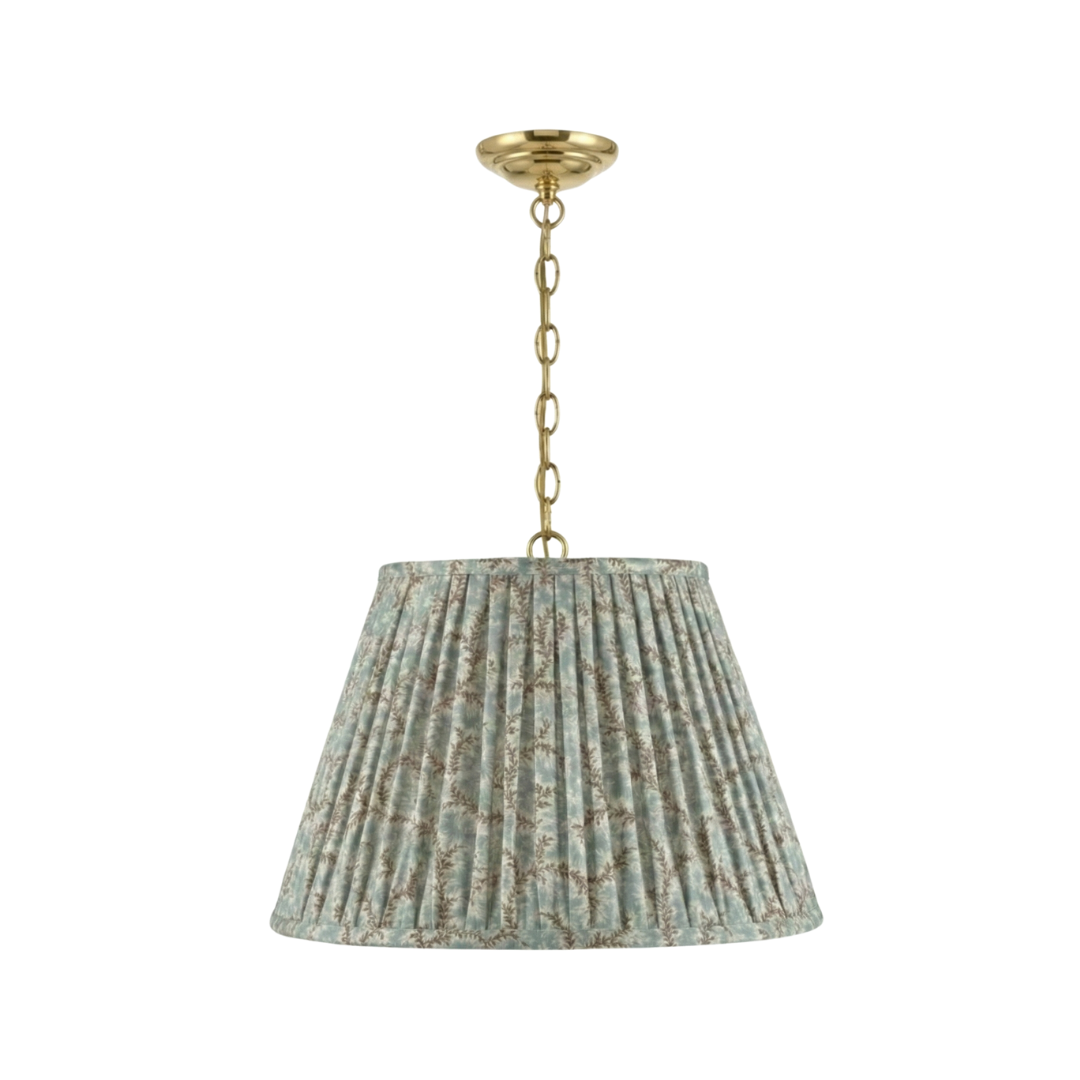 Emlyn Pleated Lampshade Pendant with Customer's Own Material - Newport Lamp & Shade Company