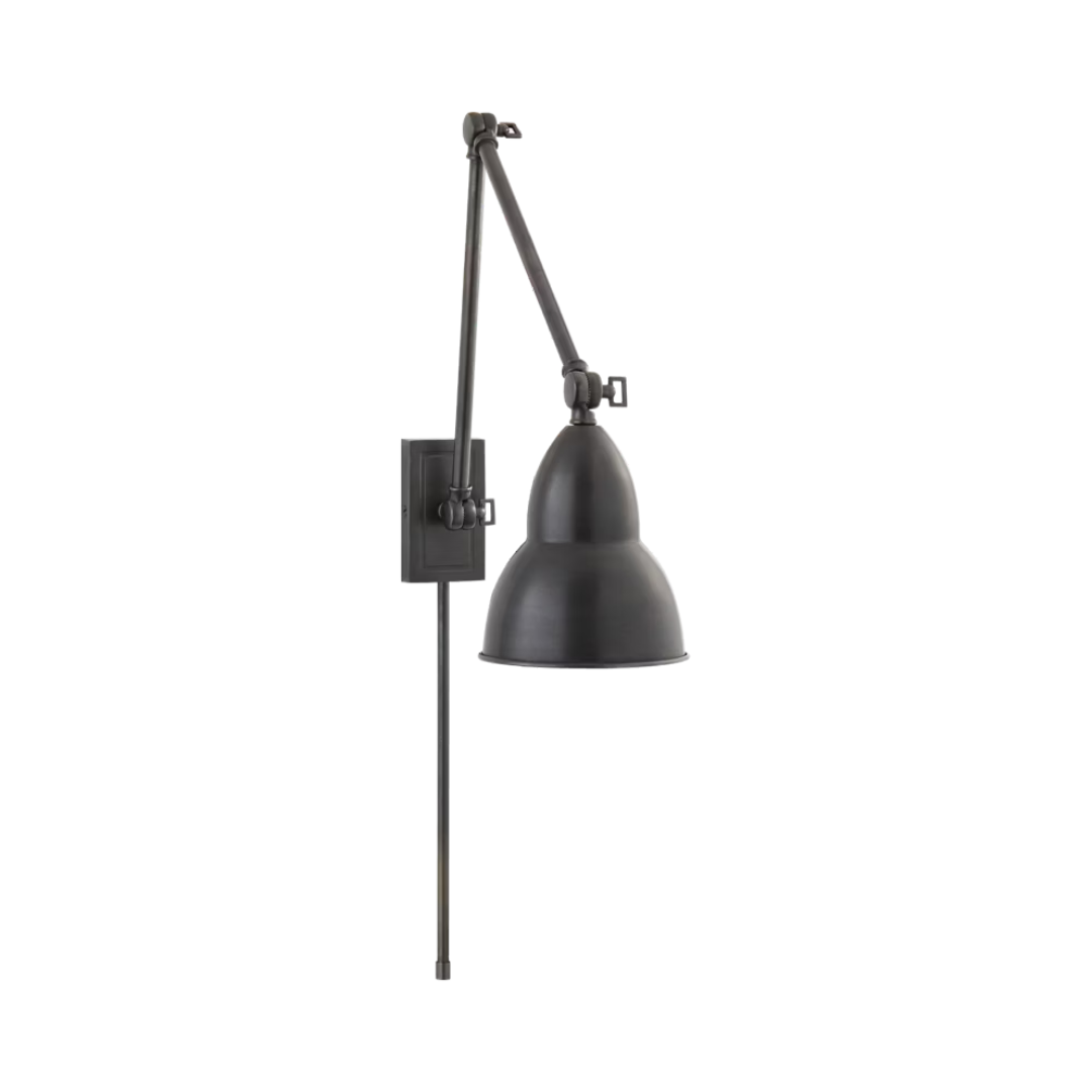 French Library Double Arm Wall Lamp