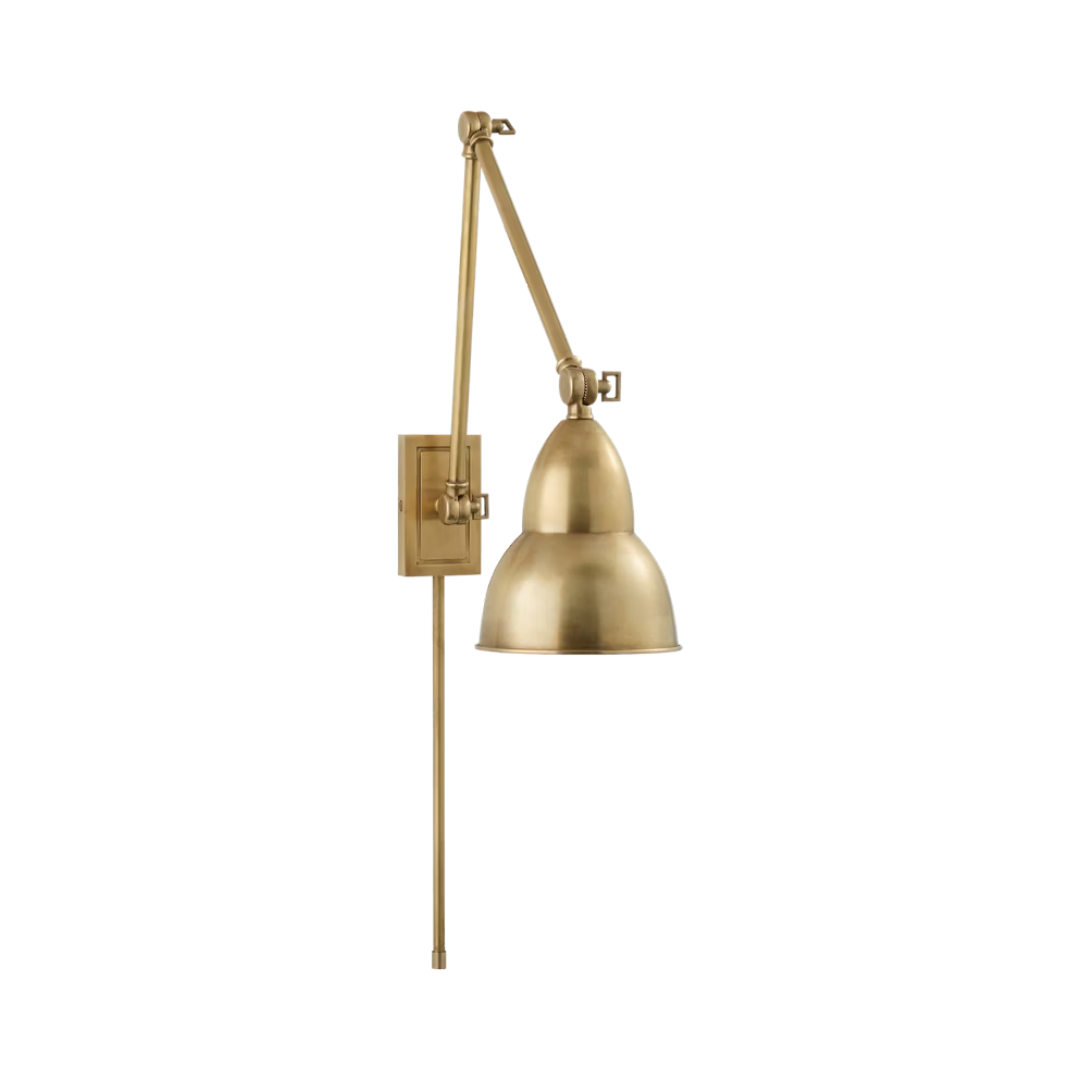 French Library Double Arm Wall Lamp