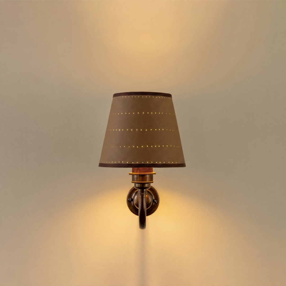 6" Juno Lampshade in Paper Bag Brown by Hum London READY MADE