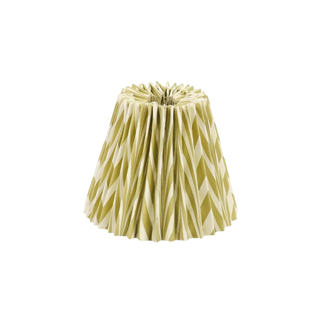 7" Hand-Marbelized Paper Lampshade in Moss Banyan - Newport Lamp & Shade Company