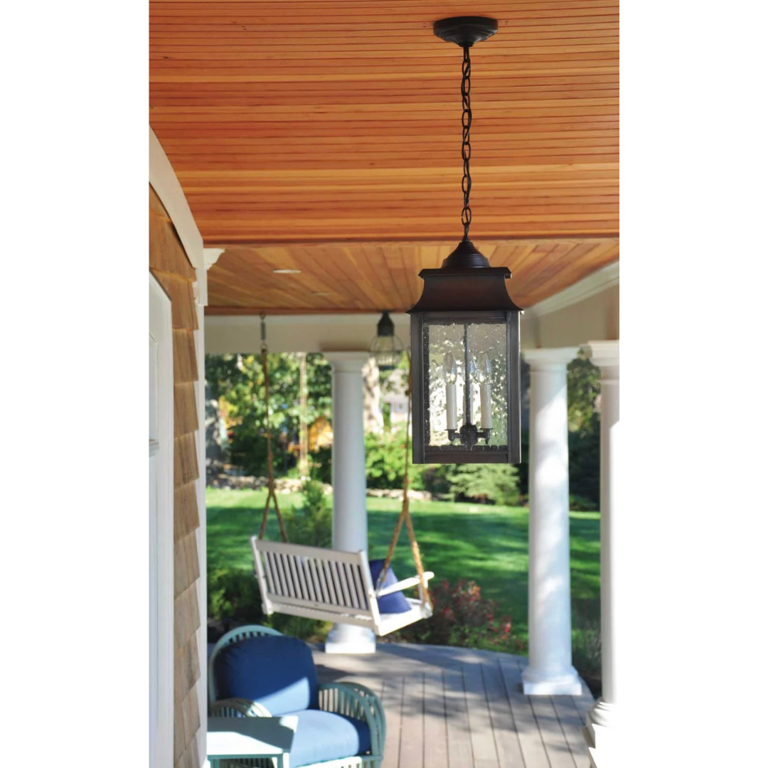 Concord 5632 Hanging Lantern in Dark Brass Finish and Clear Glass by Northeast Lantern