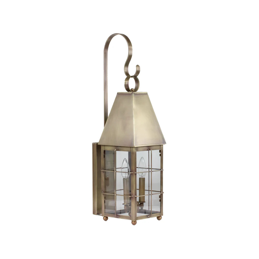 Hamilton Wall Lantern 26141 in Antique Brass by Northeast Lantern - Newport Lamp & Shade Company