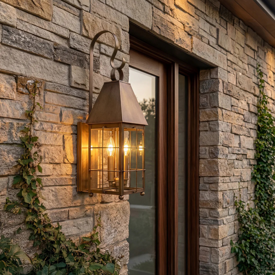 Hamilton Wall Lantern 26141 in Antique Brass by Northeast Lantern - Newport Lamp & Shade Company