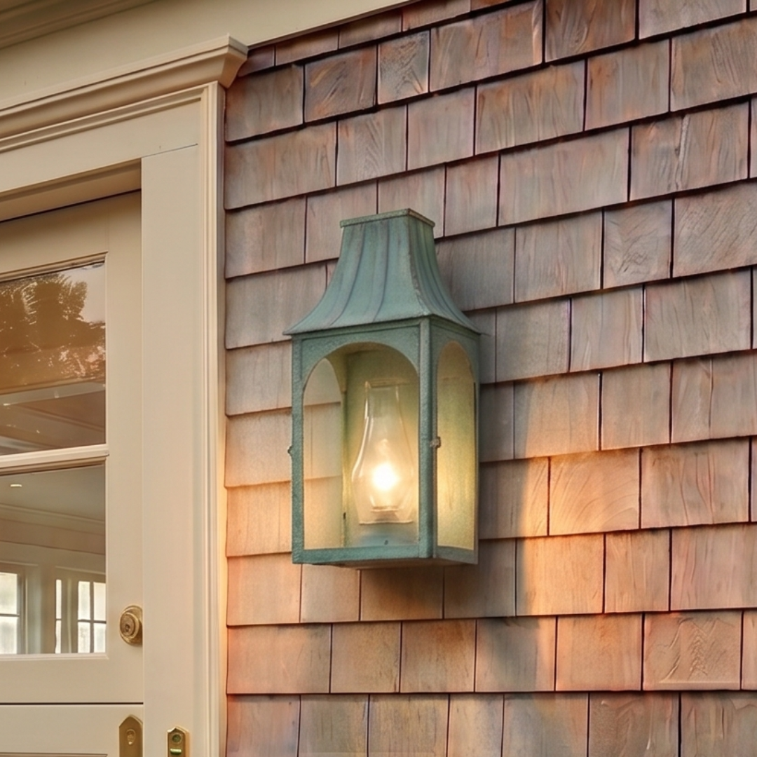 Kensington Wall Lantern 73731 in Verdi Gris by Northeast Lantern