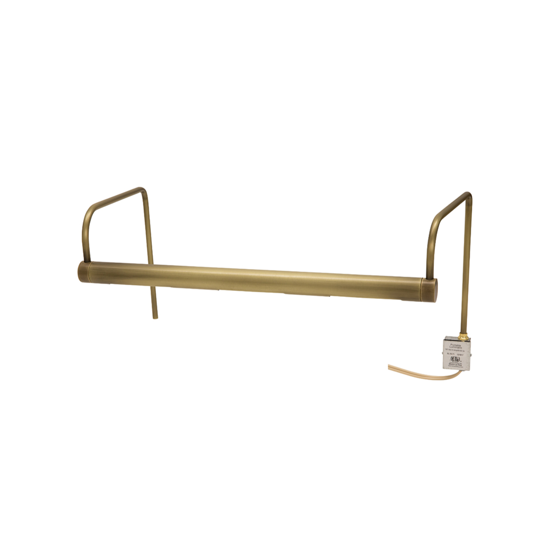 Slim-Line Picture Light in Antique Brass