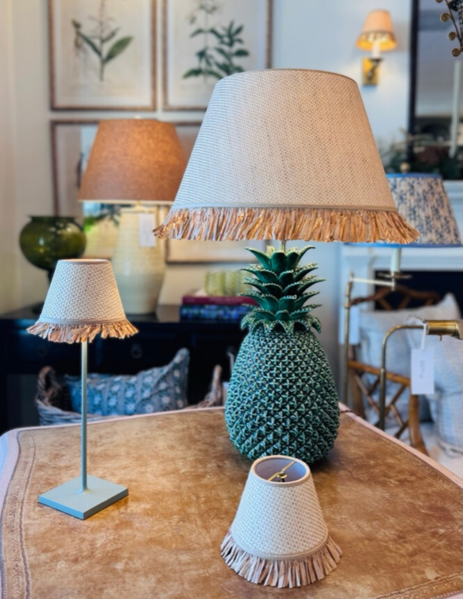 Whimsical Raffia Lampshade - Newport Lamp & Shade Company