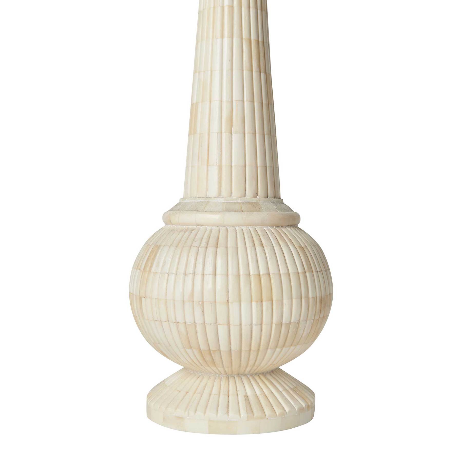 A Savitri Bone Inlay Lamp Base by Penny Morrison  | Newport Lamp And Shade | Located in Newport, RI