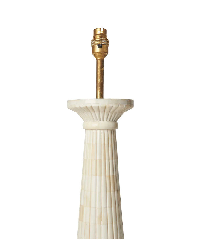 Savitri Bone Inlay Table Lamp by Penny Morrison | Newport Lamp And Shade | Located in Newport, RI