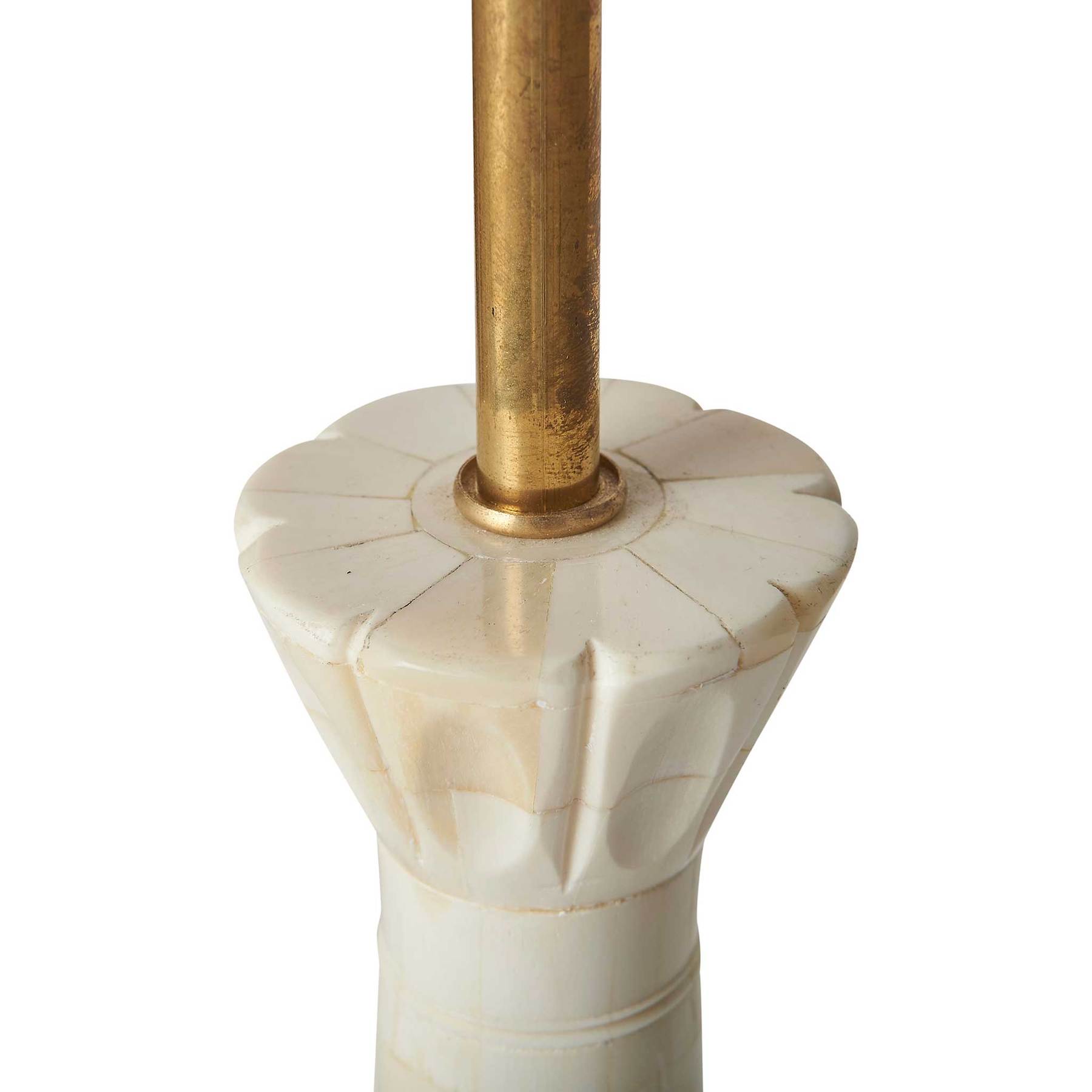 A Shree Baba Bone Inlay Lamp by Penny Morrison  | Newport Lamp And Shade | Located in Newport, RI