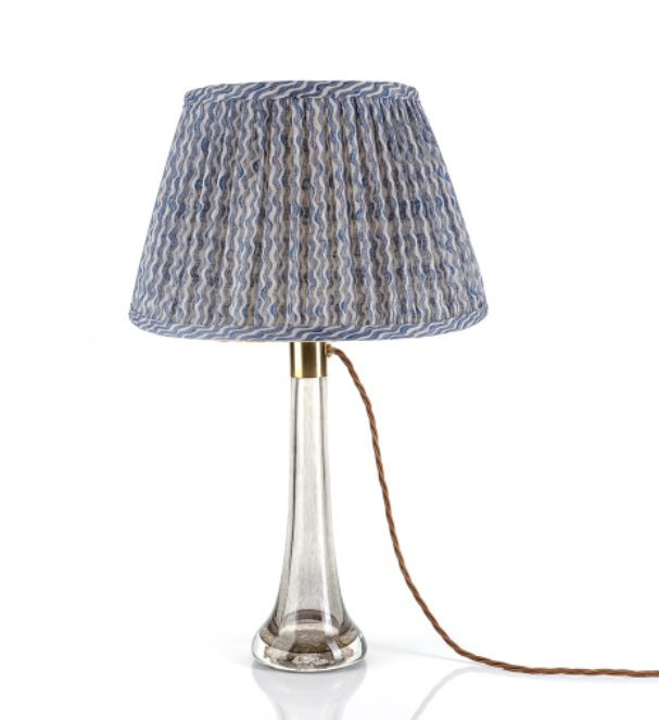 Fermoie Lampshade - Popple in Blue  | Newport Lamp And Shade | Located in Newport, RI